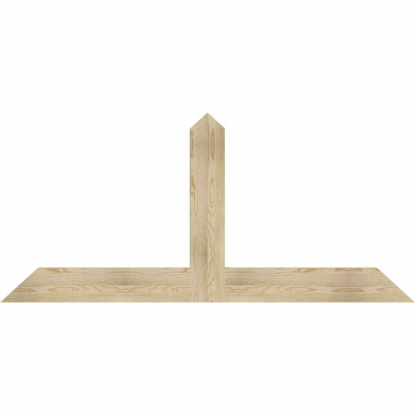 Ekena Millwork Portland Rough Sawn Timber Gable Bracket, Douglas Fir, 72"W x 33"H x 2"D x 6"F, 11/12 Pitch GBW072X33X0206POR00RDF - main